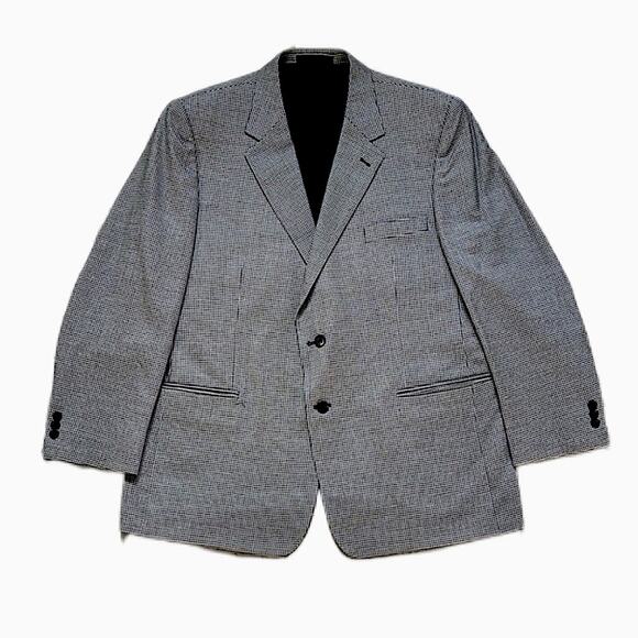 Petrocelli 48R Silk Wool Cashmere Blend Houndstooth Blazer - Picture 1 of 11